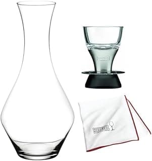 Riedel Cabernet Magnum Decanter Bundle with Pro Professional Wine Aerator with Brushed Stainless Accents and Riedel Large Microfiber Polishing Cloth (3 Items)