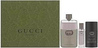 Gucci Guilty 3 Piece Hardbox Gift Set for Men (3 Ounce Eau de Toilette Spray + 2.4 Ounce Deodorant Stick + 0.5 Ounce Eau de Toilette Travel Spray)