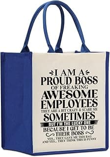 Decohim Boss Lady Gifts: Waterproof Canvas Tote Bag for Birthday or Boss Day