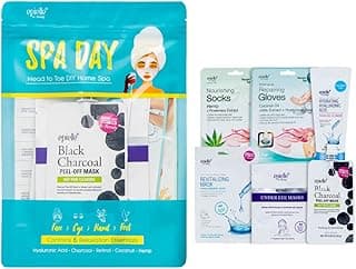 Epielle Spa Day Kit, 6 Relaxation Essentials, Hydrating & Detoxifying for Radiant Skin, At-Home Spa Kit, Self Care Gifts for Women, Korean Skin Care Set, Stocking Stuffers