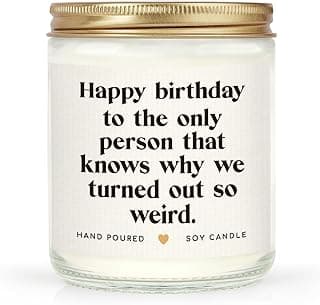Sister Birthday Gifts, Funny Gifts for Sister, Happy Birthday Gift for Women Sister Best Friend - Handmade Lavender Candle 7oz