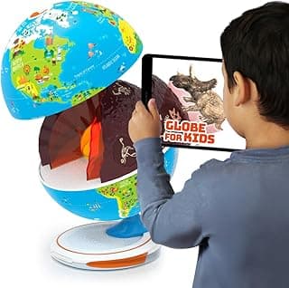 PlayShifu Globe For Kids - Orboot Core | 3-Layer Openable Tech-Powered Interactive Globe | Explore Earth's Surface, Fossils, Minerals & Glowing Core | STEM Learning Toy with Free App | Ages 4–10
