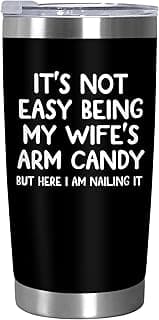 Gifts For Husband from Wife - 20 oz Stainless Steel Insulated Coffee Tumbler with Lid - Fathers Day Anniversary Wedding Birthday Gifts for Him Men Husband from Wife, Presents for Men