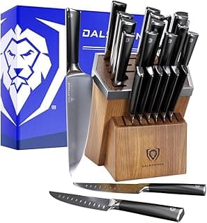 Dalstrong 24-Piece Knife Block Set — Forged German Steel (9–11° Hand-Sharpened Edge), Kiritsuke, Carving, Steak Knives — Vanquish Series For Serious Entertainers, Dinner Parties & Holiday Kitchens