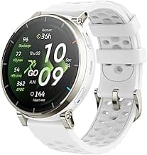 Amazfit Active 3 Premium GPS Running Smart Watch, 1.32" AMOLED Sapphire Display, 12-Day Battery, 4GB Storage, Offline Maps, 170+ Workout Modes, 5 ATM, Heart Rate & Fitness Tracker for Android & iPhone