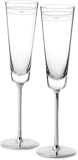 kate spade new york Darling Point Champagne Flute Set, 2-Piece, Mr. & Mrs