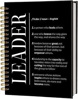 Leadership Gift Notebook for Work, Employee Appreciation Gifts, Thank You Gift for Leader Mentor Boss Supervisor, Notebook for Women Men, Hardcover Spiral Journal 5.5 x 8.3 Inch