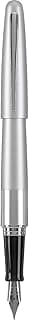 PILOT Metropolitan Collection Fountain Pen, Silver Barrel, Classic Design, Medium Nib, Black Ink (91108)