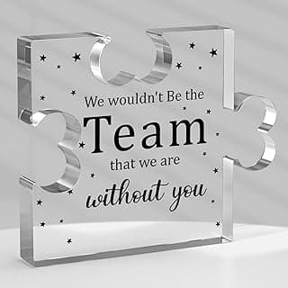 Funnli Boss Gifts for Women Men, Farewell Appreciation Gifts for Coworkers Staff Acrylic Plaque, Employee Appreciation Gifts, Bosses Day Retirement Gift for Boss Lady Leader Manager Office Decor