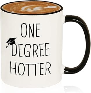 Graduation Gift for Her, Him - 11oz Ceramic One Degree Hotter Mug - 2026 Funny College, Masters Degree, Phd, Nursing & Nurse, High School Grad Gifts for Women Men, Graduation Party Decorations