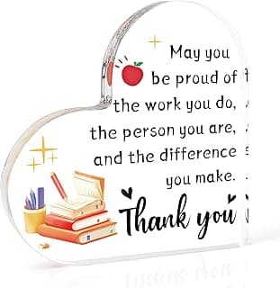 Teacher Appreciation Gifts, Teacher Gifts for Women, End of Year Teachers Gift, Thank You Teacher Gift for Birthday Valentines Day Teacher Christmas Gifts from Student Desk Home Office Decor