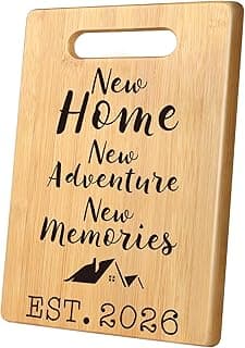 MY-ALVVAYS House Warming Gifts New Home, Perfect House Warming Gifts, New Home Gift Idea for Women Men Homeowner, New Apartment Essentials, New Home New Adventure New Memories 2026 Cutting Board