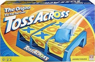 Mattel Games Toss Across Kids Outdoor Game, Bean Bag Throw for Camping & Family Nights, Get 3-in-a-Row for 2 to 4 Players