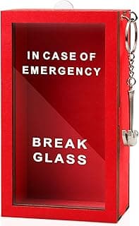 WenmthG Funny Gift Emergency Box - Create Self Defined Idea Jar w/Hammer, Break in Case of Emergency Box - Desk Decor - Personalized Gag Gift for Friends Coworkers