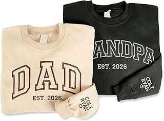 NAZENTI Custom Dad Sweatshirt Gifts for Fathers Day, Personalized Daddy, Customize Shirt Gifts for Grandpa Papa, Gift for Dad
