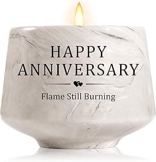 Happy Anniversary Candle – Aniversario Gifts for Couple,Women,Men 6oz Lavender Scented Candle,Anniversary Romantic Gifts for Him & Her