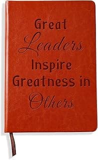 LBWCER Boss Appreciation Gift Mentor Notebook Great Leaders Notebook Leader Supervisor PM Mentor Retirement Gift Coworker Farewell Leather Journal Notebooks (Great)
