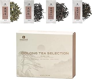 iTeaworld 4 Flavors Oolong Tea Sampler, Loose Leaf Tea Sampler( Tieguanyin Oolong, Dahongpao, Fenghuang Dancong ect.), No Sweetener, Perfect Tea Bags Variety Pack Gift Set, High to Low Caffeine, Up to 112 Cups, 2.1OZ