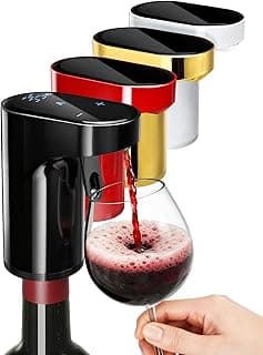 Fathers Day Gift,5-in-1 Electric Wine Decanter & Smart Liquor Dispenser,Automatic Aerator&Pourer with 1-999ml Precision Dosing|World Cup Viewing Party Supplies|Gift for Men,Dad,Whiskey Lovers(Black)