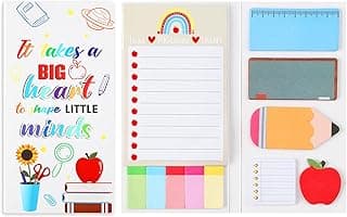QPIXVB Teacher Sticky Notes,Teacher Appreciation Gifts,Post It Notes Supplies Must Have for Thank You Graduation Last Day of School Goodbye,Classroom Office Accessories to Do List for Coworker