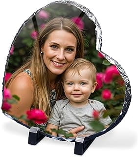 ArtPix 3D Personalized Picture Slate Frame, Customized Photo Print Stone for Mom, Wife, Women, Her - Custom Mothers Day Gifts for Mother, Grandma, Rock Slate Plaque Frame – Family, Dad, Father, Him