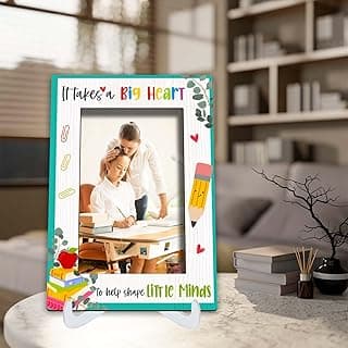 Teacher Appreciation Gifts - Teacher Picture Frame for Graduation Retirement - Thank You Gifts Photo Frame for Back to School (4x6 Inch Photo) -B02