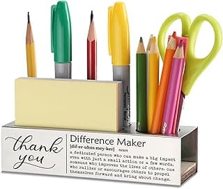 Thank You Gift for Mentor Leader Team Members Supervisor PM Coworker, Positive Bosses Day Leaving Farewell New Job Promotion Gift, Leadership Recognition Office Pencil Holder Organizer TBZ152