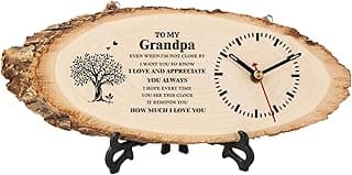 Calibron Fathers Day Birthday Gift for Grandpa, Grandpa Birthday Gifts Wooden Clock Wall Decor, Retirement Gifts for Grandpa, Large DIY Clock Table Decor