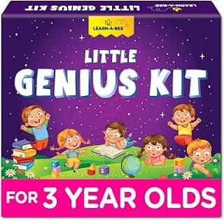 Learnabee Toys for 3 Year Old Boys/Girls | Gift for 3 Year Old Kids | Board Books and Fun Activities | Learning and Educational Toys & Games (1 Box Set)