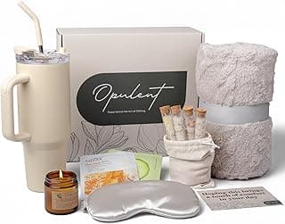 Opulent Luxury Self Care Gifts for Women - Hug in a Box Comfort Care Package - Spa Gift Set with 40 oz Tumbler & Cozy Blanket - Ideal for Get Well, Thinking of You, Birthday, Sympathy & Corporate