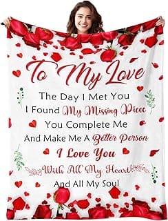 Anniversary Romantic Gifts for Women - Mothers Day Blanket Gift for Her Wife Girlfriend - to My Love Blanket - I Love You Gift for Her - Wife Girlfriend Birthday Gifts Ideas - 50"x60"