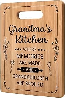 Grandma Gifts, Grandma Birthday Gifts, Unique Grandma's Cutting Board, Best Mothers Day Christmas Gift for Grandmother Nana from Granddaughter Grandson