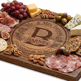 Personalized Engagement Gifts or Wedding Gifts for Couples - Custom Cutting Board Gifts for Anniversary, Unique Holiday Gift, Familiy Gift, Premium Handmade Wood Gift, or Newlywed Gift