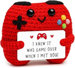 Handmade Crochet Game Controller, Birthday Gifts for Him Her, Romantic Gift for Couples Mothers Day, Valentine’s Day, Anniversary, Room Décor for Boyfriend Girlfriend, Gaming Room Accessories Stuff