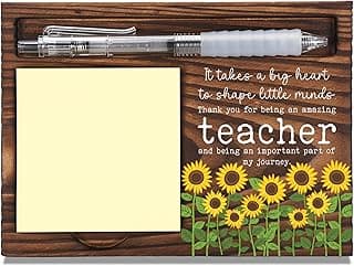 Teacher Thank You Gift Desk Organizer, Appreciation Gift for Teacher from Student, Encouragement Gift Office Desk Decor Self Stick Note Pad Holder - FTA758