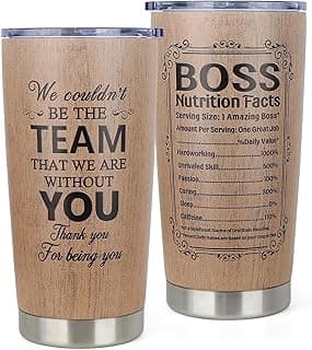 Boss Gifts for Men - Bosses Day Gifts for Men - Christmas Birthday Appreciation Gift for Bosses from Employee - Manager Leader Principal Boss Day Gift Ideas for Him - 20 oz Stainless Steel Tumbler