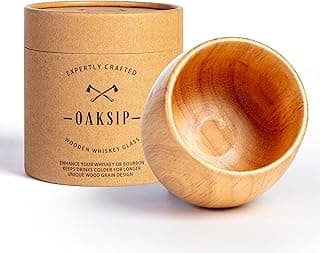 Oaksip The Original Wooden Bourbon Drinking Glass Bourbon Gifts for Men | Wooden Old Fashioned Glass | Great Whiskey Gifts for Husband, Dad, or Brother | Perfect Present For Men Who Have Everything