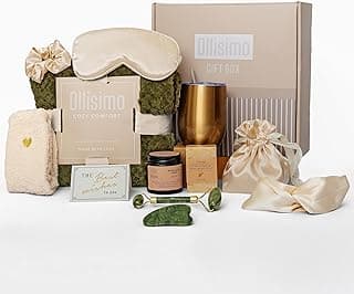 Luxury Spa Gift Basket for Women Self Care Kit, Hug in a Box, Get Well Soon Package, Thinking of You Gift, Birthday Box, Relaxing Set, Sympathy Present for Her, Mom, Wife, Sister, Friend