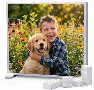 ArtPix 3D Custom Building Brick Personalized Photo Block, Customized Mothers Day Gifts for Mom, Women, Wife, Men, Her, Him, Couples, Unique Picture Frame With Your Own Photo