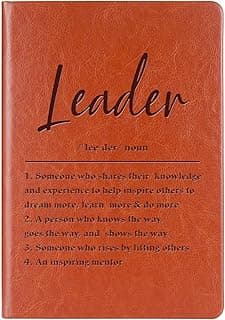 Leadership Gifts Boss Gift Leather Journals for Writing Appreciation Gifts for Men Executive Notebook for Work Coworkers Manager Gift for Women(Leader Definition)
