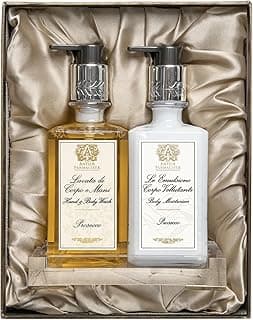 Antica Farmacista Acrylic Bath & Body Gift Set - Hand & Body Wash (10 oz), Body Moisturizer (10 oz) & Acrylic Tray - Self-Care Gift Box for Holidays, Birthdays & Housewarming - Prosecco