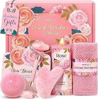 Self Care Spa & Bath Gift Set for Women, Birthday Gifts for Women, Wife, Mom, Sister, Friends, Daughter, Teen Girls - Christmas White Elephant Gift
