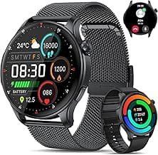 Smart Watch for Men Women Fitness Tracker: Waterproof Bluetooth Call Answer/Make Smart Watches for Android/iPhone Digital Mens Smartwatch Activity Pedometer Heart Rate SpO2 Monitor 120+ Sports Model