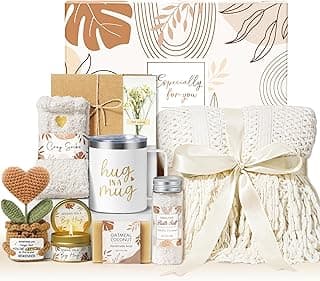 Self Care Gifts Get Well Soon Gift Baskets for Women, Mothers Day Birthday Gifts for Women Care Package, Unique Sympathy Gift Basket Spa Thinking of You Gift Set for Mom Her Wife Best Friend Sister