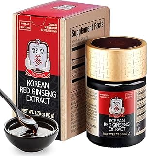 JUNG KWAN JANG Korean Red Panax Ginseng Concentrated Extract 50g - Korean Ginseng Roots, Boosts Immune System, Energy, Stamina, Healing/Recovery, Focus/Fatigue