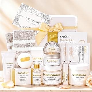 Self Care Gifts for Women Relaxation Spa Gift for Women Luxury Relaxing Spa Kit Ideas Pamper Beauty Care Package Gift Set for Her for Birthday Stress Relief Comfort Bath Gift Basket for Woman Mom