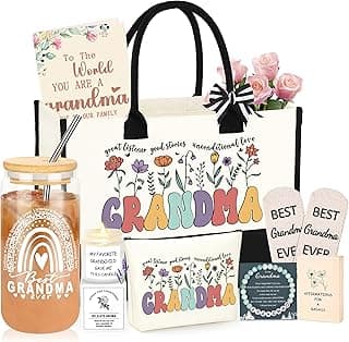 DOGMEM Grandma Gifts, Birthday Gifts for Grandma, Best Grandma Gift Set from Granddaughter Grandson Grandchildren Grandkids, First Time Grandma Gifts