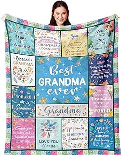 Nicetous Gifts for Grandma, Birthday Gifts for Grandma, Grandmother Presents for Christmas/Birthday, Grandmother Blankets from Grandchildren/Granddaughter/Grandson Soft Throw Blanket