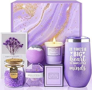 Teacher Appreciation Gifts for Women, Thank You Gifts for Women Teachers, Christmas Thanksgiving Gift for woman Teacher, Back to School Gift - Unique Lavender Spa Basket Set