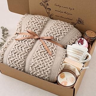 Cozy Self Care Package for Women – Warm & Comforting Thinking of You Gift Box for Birthday,Bes Friend Gift, Get Well Soon/Bereavement/Condolence/Farewell Gift, Sympathy /Encouragement gift(TAN)